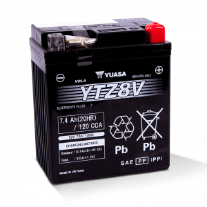 Moto akumulator Yuasa AGM YTZ8V 12V-7.4Ah 