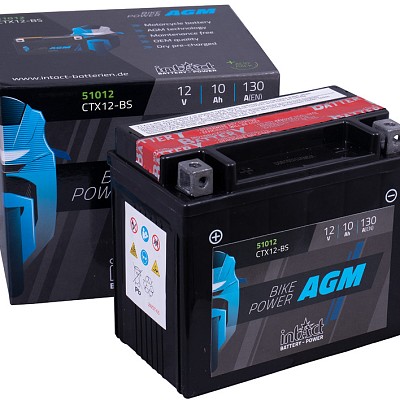 Akumulator Intact AGM YTX12-BS (CTX12-BS) 12V-10Ah