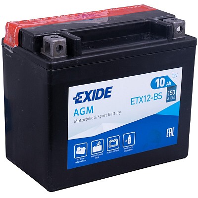 Moto akumulator Exide  ETX12-BS 12V-10Ah