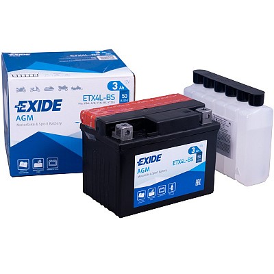 Moto akumulator Exide  ETX4L-BS 12V-3Ah