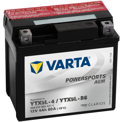 Moto akumulator Varta YTX5L-BS 12V-4Ah