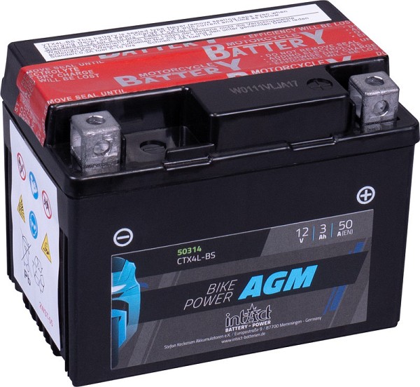 Akumulator Intact AGM YTX4L-BS (CTX4L-BS) 12V-3Ah