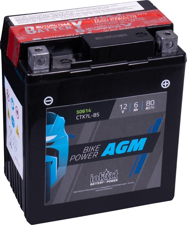 Akumulator Intact AGM YTX7L-BS (CTX7L-BS) 12V-6Ah