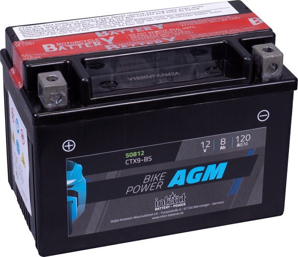 Akumulator Intact AGM YTX9-BS (CTX9-BS) 12V-8Ah
