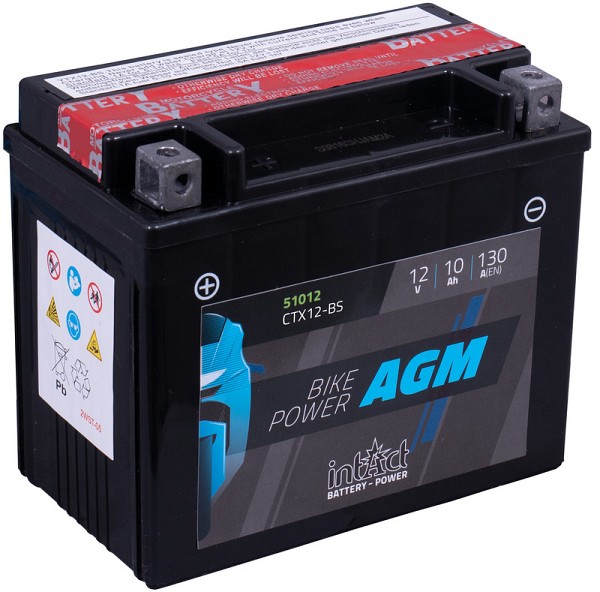 Akumulator Intact AGM YTX12-BS (CTX12-BS) 12V-10Ah