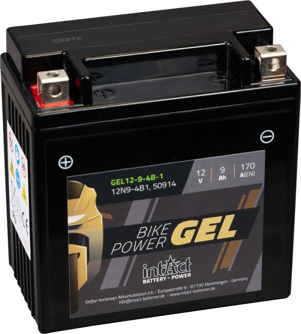 Akumulator Intact GEL YB9-B / 12N9-4B1 (CB9-B) 12V-9Ah