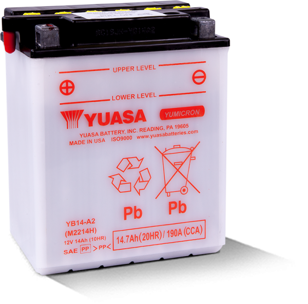 Moto akumulator Yuasa YB14-A2 12V-14Ah 